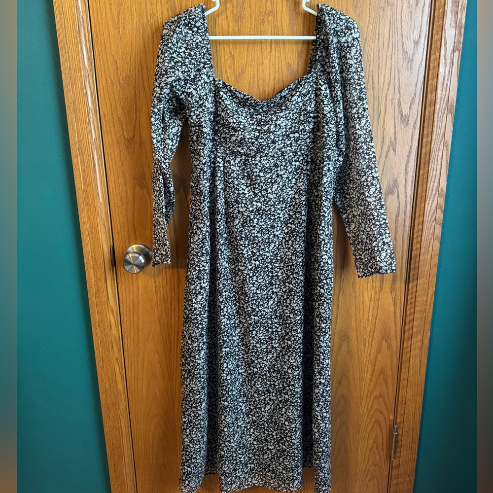 A&F Emerson Floral Midi Dress, Large